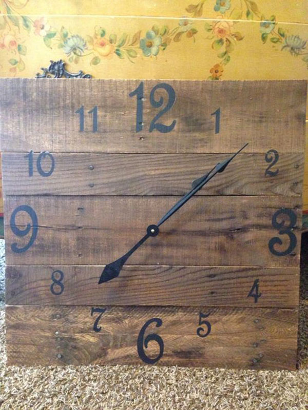 Kare ham büyük rakamlı palet saat